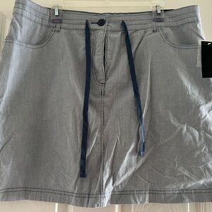 Striped Blue and White Skort